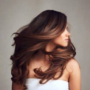 Woman with thick hair after Neograft treatment in Washington, D.C.